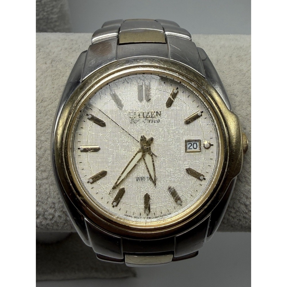Scratched Citizen Eco-Drive F810-S005353 Working Mens Solar Watch 38MM 7"